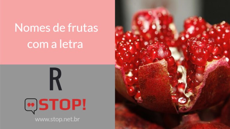 Nomes de Frutas com a Letra R: Romã, Rambutan, Raspberries - Jogo Stop!